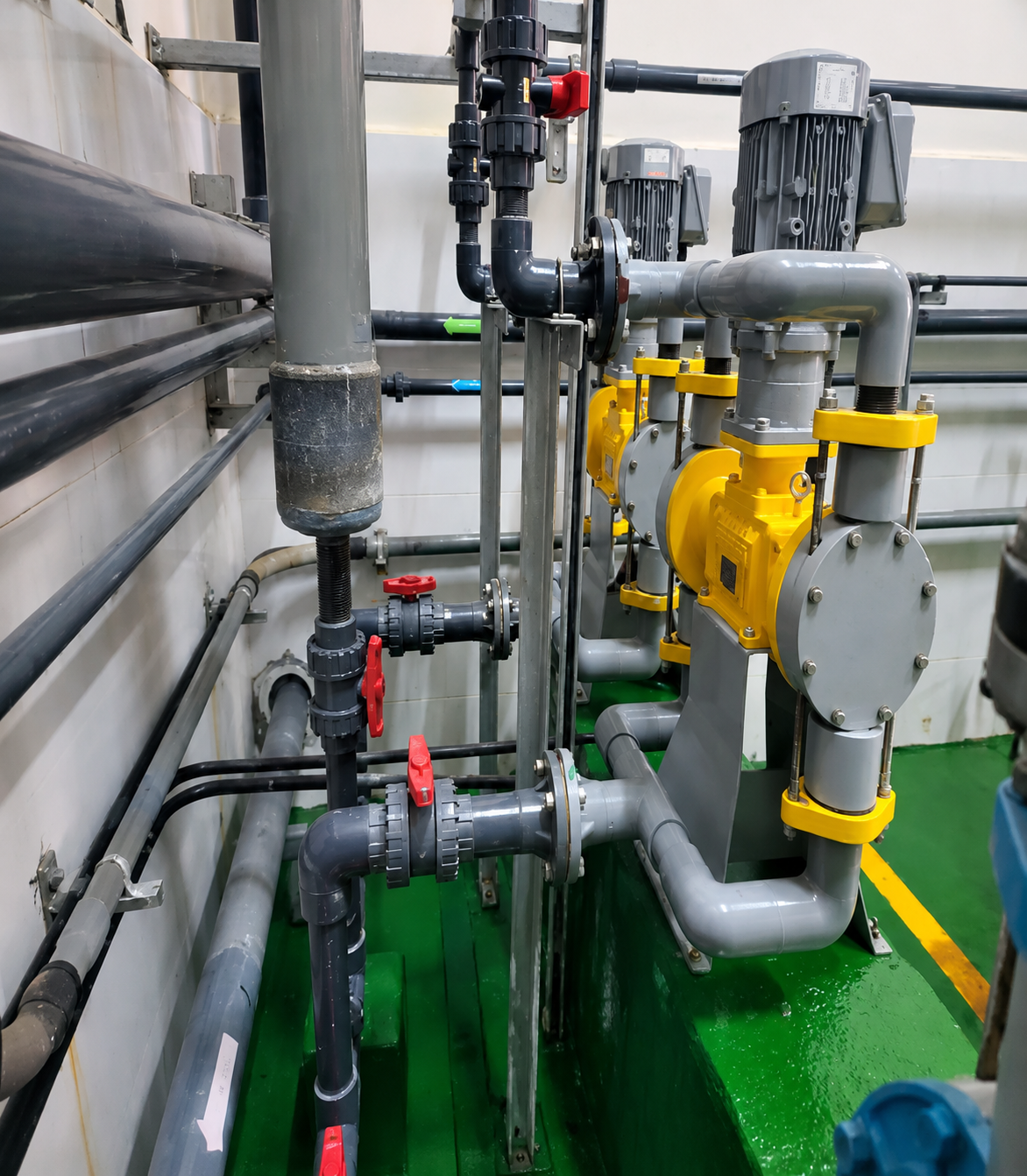 Dosing pump installation, 2 units of Tacmina BPL series